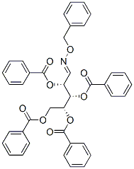 2-O,3-O,4-O,5-O-Tetrabenzoyl-D-arabinose O-benzyl oxime Struktur