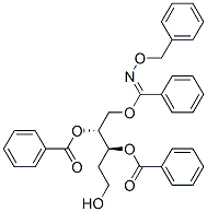 3-O,4-O,5-O-Tribenzoyl-2-deoxy-D-erythro-pentose O-benzyl oxime Struktur