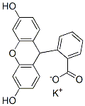 2-(3,6-dihydroxyxanthen-9-yl)benzoic acid, potassium salt Struktur