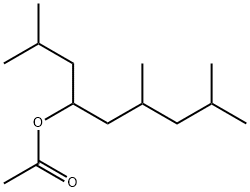 1-isobutyl-3,5-dimethylhexyl acetate Struktur