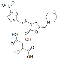 5-(morpholinomethyl)-3-[(5-nitrofurfurylidene)amino]oxazolidin-2-one [R-(R*,R*)]-tartrate Struktur