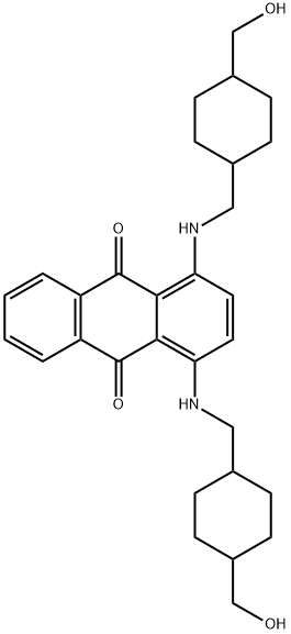 1,4-Bis[[[4-(hydroxymethyl)cyclohexyl]methyl]amino]-9,10-anthracenedione Struktur