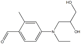 2-Methyl-4-[(2,3-dihydroxypropyl)ethylamino]benzaldehyde Struktur