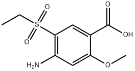 4-アミノ-5-(エチルスルホニル)-2-メトキシ安息香酸 化學(xué)構(gòu)造式