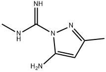 1H-Pyrazole-1-carboximidamide,  5-amino-N,3-dimethyl- Struktur