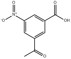 3-acetyl-5-nitrobenzoic acid Struktur