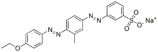 3-[[4-[(4-Ethoxyphenyl)azo]-3-methylphenyl]azo]benzenesulfonic acid sodium salt Struktur