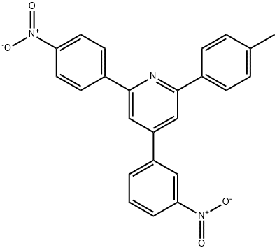 4-(3-nitrophenyl)-6-(4-nitrophenyl)-2-(p-tolyl)pyridine Struktur