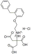 [2-(2-benzylphenoxy)ethyl]dimethylammonium dihydrogen citrate hydrochloride Struktur