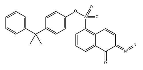 6-Diazo-5,6-dihydro-5-oxo-1-naphthalenesulfonic acid 4-(1-methyl-1-phenylethyl)phenyl ester Struktur