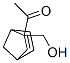 1-[2-(hydroxymethyl)bicyclo[2.2.1]hept-5-en-2-yl]ethan-1-one Struktur