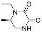 2,3-Piperazinedione,1-ethyl-6-methyl-,(R)-(9CI) Struktur