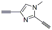 1H-Imidazole, 2,4-diethynyl-1-methyl- (9CI) Struktur