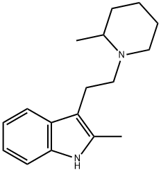 2-Methyl-3-(2-(2-methyl-1-piperidinyl)ethyl)-1H-indole Struktur