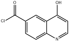 6-Quinolinecarbonyl chloride, 4-hydroxy- (9CI) Struktur