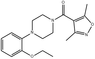 Methanone, (3,5-dimethyl-4-isoxazolyl)[4-(2-ethoxyphenyl)-1-piperazinyl]- Struktur