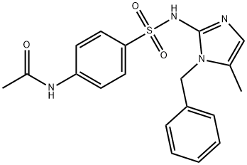 Acetamide, N-(4-(((5-methyl-1-(phenylmethyl)-1H-imidazol-2-yl)amino)su lfonyl)phenyl)- Struktur