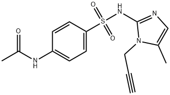 Acetamide, N-(4-(((5-methyl-1-(2-propynyl)-1H-imidazol-2-yl)amino)sulf onyl)phenyl)- Struktur