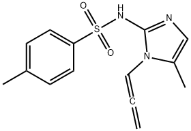 Benzenesulfonamide, 4-methyl-N-(5-methyl-1-(1,2-propadienyl)-1H-imidaz ol-2-yl)- Struktur