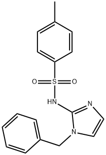 Benzenesulfonamide, 4-methyl-N-(1-(phenylmethyl)-1H-imidazol-2-yl)- Struktur