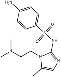 Benzenesulfonamide, 4-amino-N-(1-(2-(dimethylamino)ethyl)-5-methyl-1H- imidazol-2-yl)- Struktur