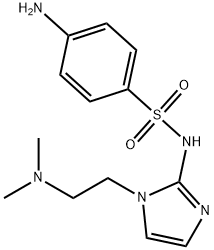 Benzenesulfonamide, 4-amino-N-(1-(2-(dimethylamino)ethyl)-1H-imidazol- 2-yl)- Struktur