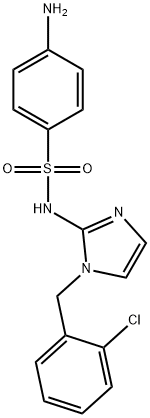 Benzenesulfonamide, 4-amino-N-(1-((2-chlorophenyl)methyl)-1H-imidazol- 2-yl)- Struktur