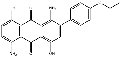 1,5-diamino-2-(4-ethoxyphenyl)-4,8-dihydroxyanthraquinone  Struktur