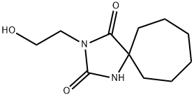 3-(2-Hydroxyethyl)-1,3-diazaspiro[4.6]undecane-2,4-dione Struktur