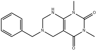 1,3-dimethyl-2,4-dioxo-6-benzyl-1,2,3,4,5,6,7,8-octahydropyrimido(4,5-d)pyrimidine Struktur