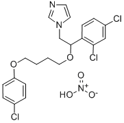 1-(beta-(4-(p-Chlorphenoxy)-butoxy-2,4-dichlorphenaethyl))-imidazol-ni trat [German] Struktur