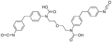 oxydiethylene bis[[4-[(4-isocyanatophenyl)methyl]phenyl]carbamate] Struktur