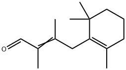 2,3-dimethyl-4-(2,6,6-trimethyl-1-cyclohexen-1-yl)-2-butenal  Struktur