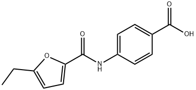 Benzoic acid, 4-[[(5-ethyl-2-furanyl)carbonyl]amino]- (9CI) Struktur