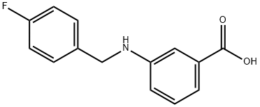 3-((4-FLUOROBENZYL)AMINO)BENZOIC ACID Struktur