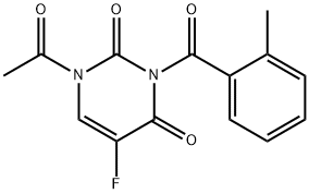 1-acetyl-3,2-toluyl-5-fluorouracil Struktur