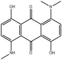 1-(Dimethylamino)-4,8-dihydroxy-5-(methylamino)-9,10-anthracenedione Struktur