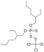 [(Trichloromethyl)dithio]thiophosphonic acid O,O-bis(2-ethylhexyl) ester Struktur