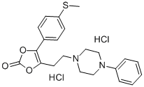 1,3-Dioxol-2-one, 4-(4-(methylthio)phenyl)-5-(2-(4-phenyl-1-piperaziny l)ethyl)-, dihydrochloride Struktur