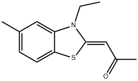 2-Propanone,1-(3-ethyl-5-methyl-2(3H)-benzothiazolylidene)-,(1Z)-(9CI) Struktur