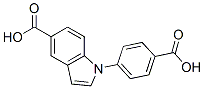 1-(4-Carboxyphenyl)-1H-indole-5-carboxylic acid Struktur