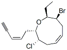 (2S,3S,5Z,8S,9S)-3-Bromo-8-chloro-2-ethyl-2,3,4,7,8,9-hexahydro-9-[(Z)-2-pentene-4-ynyl]oxonin Struktur