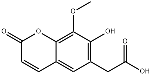 6-(CarboxyMethyl)-7-hydroxy-8-Methoxy CouMarin Struktur