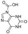 1,2,3,6-tetrahydro-2,6-dioxo-9H-purine-9-carboxylic acid Struktur