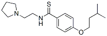 p-(3-Methylbutyloxy)-N-[2-(1-pyrrolidinyl)ethyl]benzothioamide Struktur