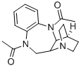 5,10-Diacetyl-4a,5,11,11a-tetrahydro-10H-quinuclidino(2,3-c)-1,5-benzo diazepine Struktur