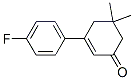 5,5-Dimethyl-3-(4-fluorophenyl)cyclohex-2-enone Struktur