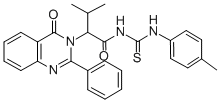 1-(3-Methyl-2-(4-oxo-2-phenyl-3,4-dihydro-3-quinazolinyl)butyryl)-3-(p -tolyl)-2-thiourea Struktur