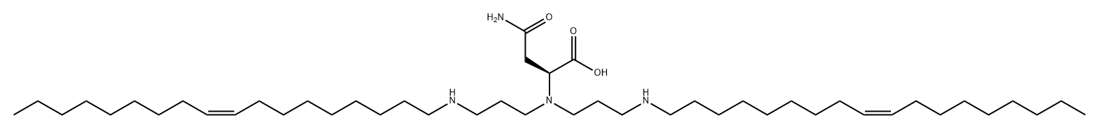 (Z,Z)-N,N2-bis[3-(octadec-9-enylamino)propyl]-L-asparagine Struktur