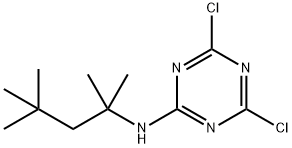 4,6-dichloro-N-(1,1,3,3-tetramethylbutyl)-1,3,5-triazin-2-amine Struktur